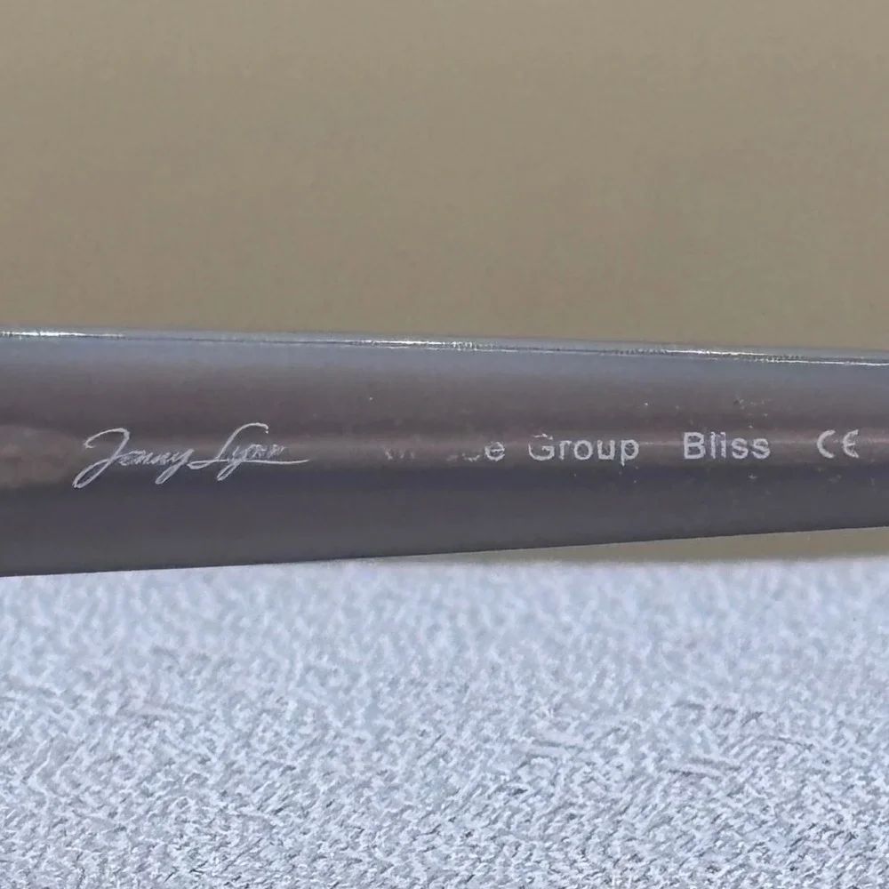 Jenny Lynn Bliss Semi Rimless Eyeglasses Gunmetal Mauve Crystal 50-18-138 Y2K